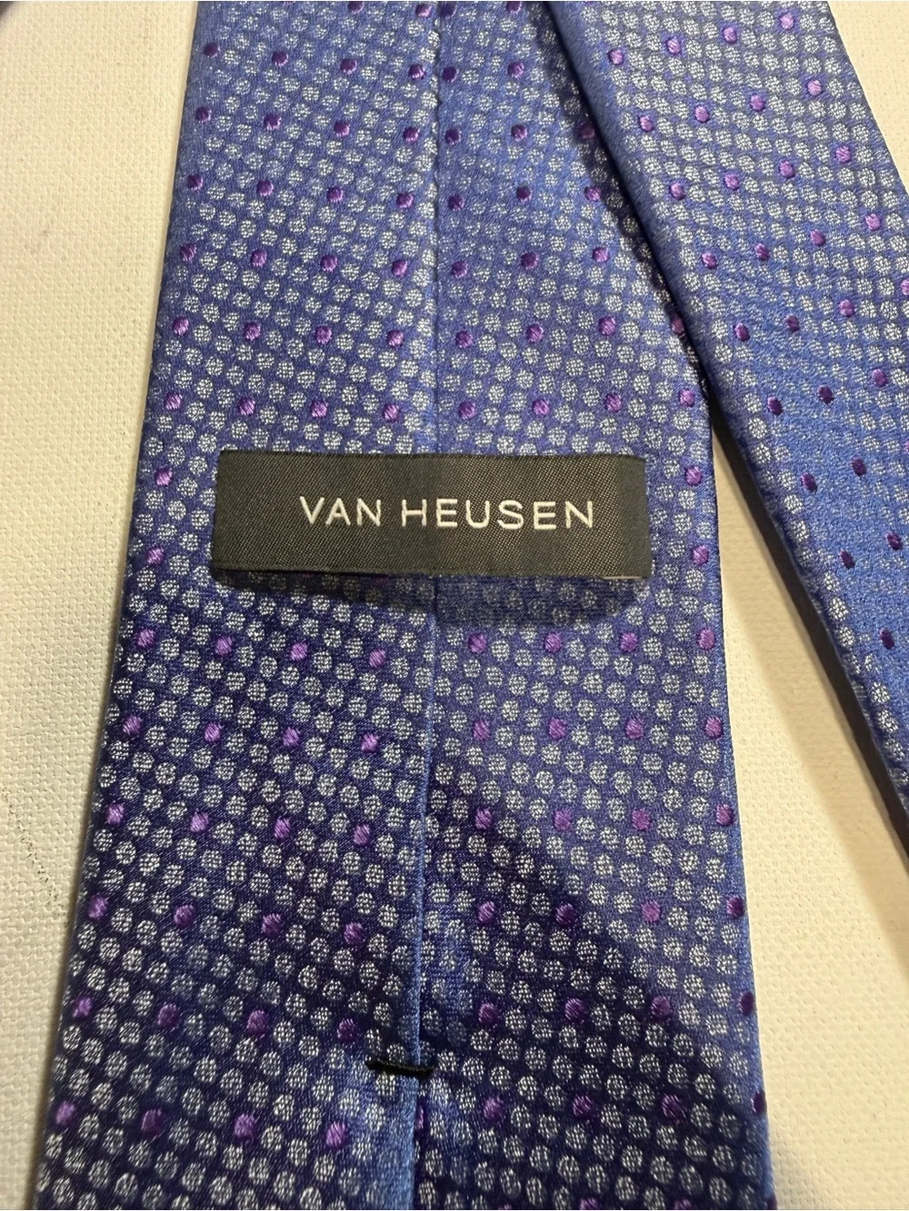 Van Heusen Purple-Blue Microdot Silk Tie